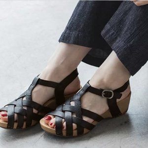 NEW Dansko Tinley Wedge Sandals - Leather black For Women 252